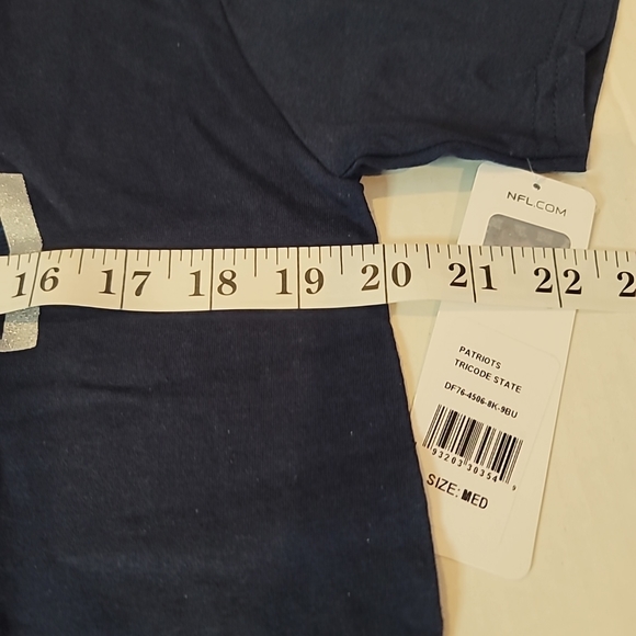 NFL Team Apparel Navy New England Patriots Tricode State T-Shirt Men's Medium. - Picture 3 of 4